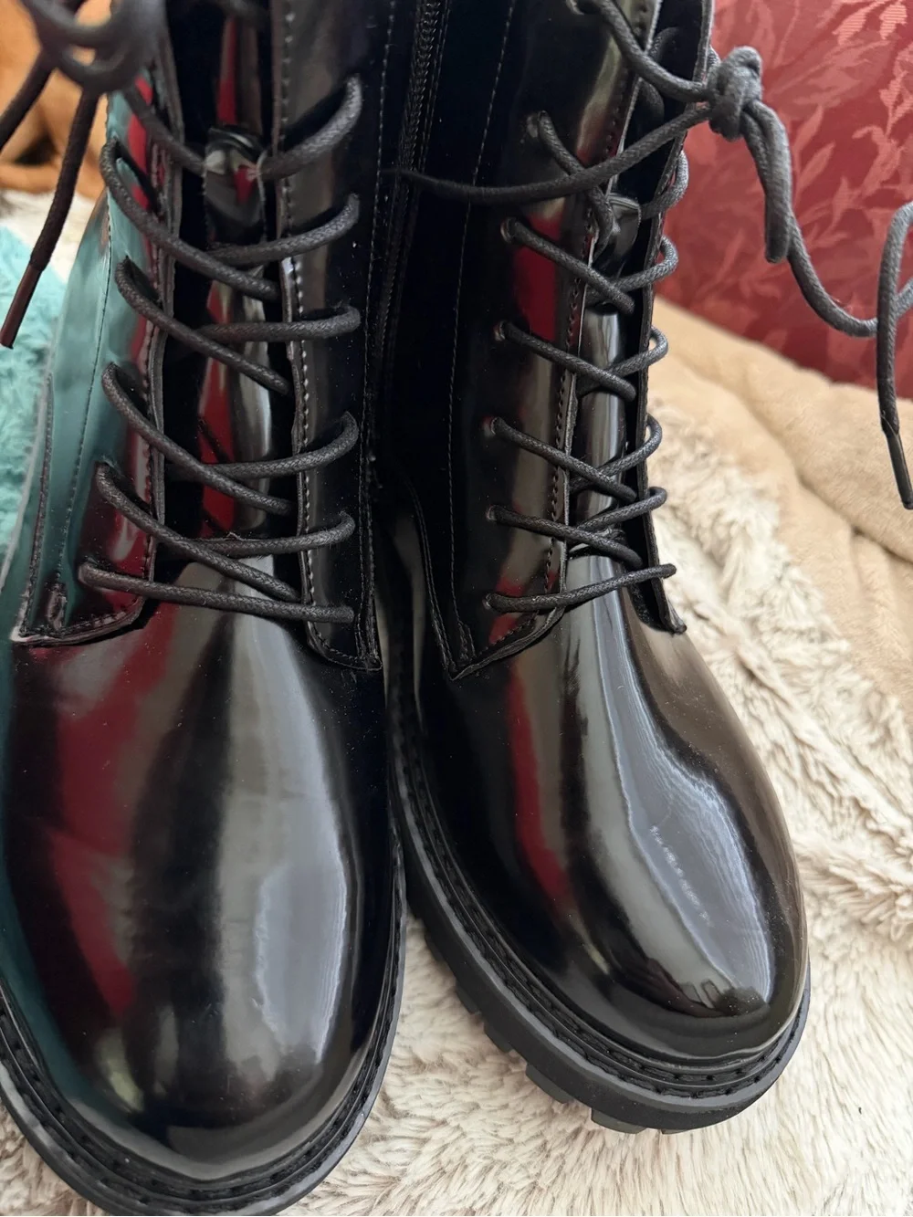Black Giovanna Combat Boots